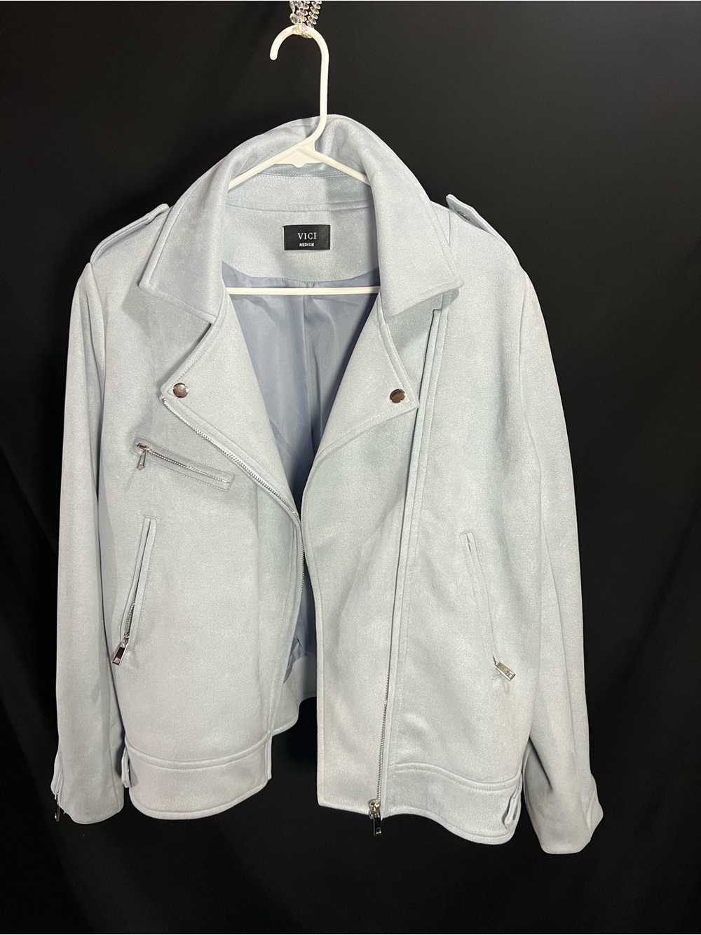 VICI Women's Light Blue Moto Jacket